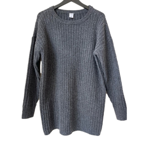 Melrose & Market Mock Neck Mini Ribbed Thick Oversized  Sweater Dress - Picture 1 of 6